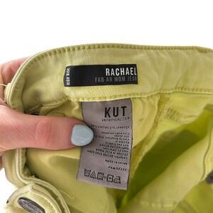 Kut from the Kloth Women's Yellow High-Rise Mom Jeans Size 10